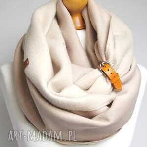 Gruby komin ZIMOWY bawełniany, szal dresowy na zimę