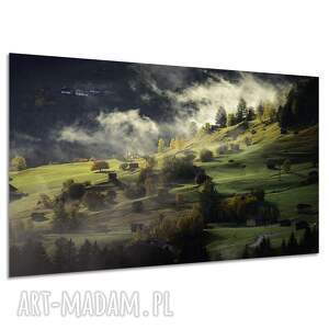 Obraz na płótnie góry we mgle - pejzaż 120x80 cm
