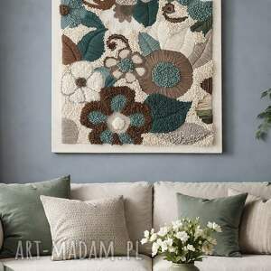 na ścianę, punch needle, tkany, obraz 3d