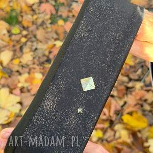 opaska brązowa z połyskiem uniwersalna lekko rozciągliwa, miękka