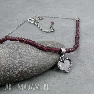 handmade naszyjniki heart charm necklace