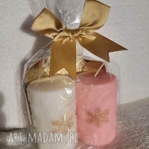 zestaw upominkowy świec sojowych handmade boże narodzenie prezent, dekoracje