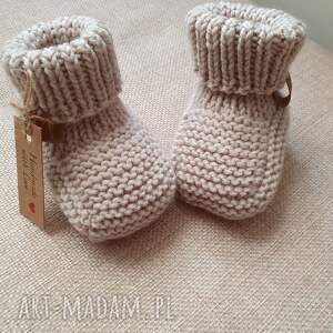 handmade buciki buciki skarpetki niemowlęce 100% wełna merino