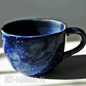 handmade ceramika kubek galaktyczny granatowy jumbo