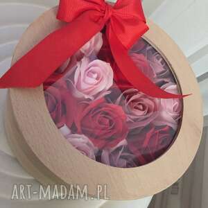 kosmetyczki box flowers with soap 13 roses, gift, oryginał, pudełko, prezent