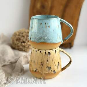 Prezent 2 x Kubek ceramiczny beczułka - Ciapki, ceramika