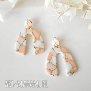 Prezent PEACH, wiszące, wyjątkowe kolczyki