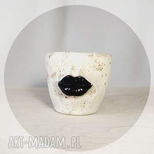 handmade kubki sonia - filiżanka czarne usta - pojemność 300 ml