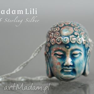 handmade naszyjniki 925 srebrny łańcuszek ♥ budda ♥ peruwiańska