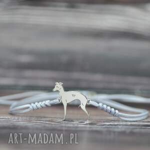 handmade charcik włoski - bransoletka z psem, srebro 925