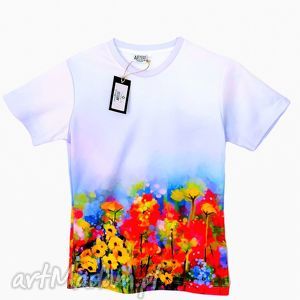 koszulki bluzka damska - abstract spring flowers jakość premium artystyczna