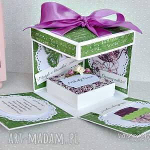 explodinh box ślubny - Wrzosowisko scrapbooking kartki