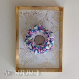 gumka do włosów scrunchie na szydełku frotka, ręcznie