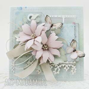 ręcznie zrobione scrapbooking kartki pastelowa kartka w pudełku