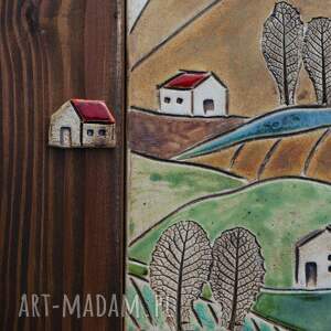 obraz ceramiczny domki pokoju dziecka, świąteczny prezent