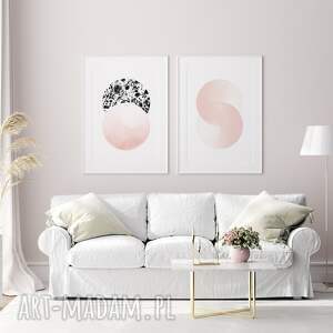marble pink - zestaw plakatów B2, kobiece plakaty marmur