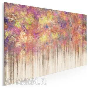 Obraz na płótnie - ABSTRAKCJA KOLORY BARWY KLEKSY ZACIEKI - 70x50 cm