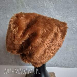 futrzana czapka ruda na podszewce rozmiar uniwersalny box 44, et, fo dam, bo
