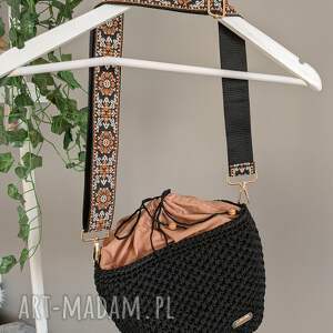 na ramię torebka szydełkowa ze sznurka poliestrowego 30 29 cm z workiem