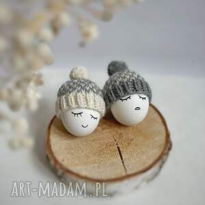 Czapeczki na jajka - zestaw 2 szt, ozdoby wielkanocne