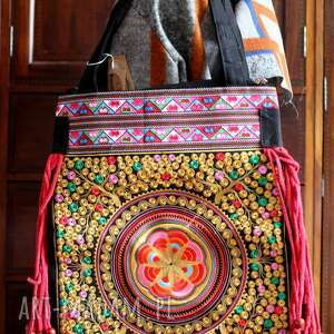 torba damska orientalna haftowana w stylu etnicznym, etno, folk, boho, prezent