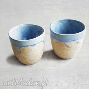 ręcznie robione ceramika czarka niebieska