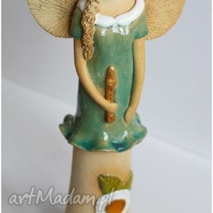 handmade ceramika anioł muzykalny