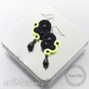 kolczyki soutache inspire neon - Kavrila
