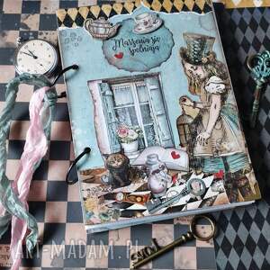 Prezent Alicja w krainie czarów/ pamiętnik/notes / ręcznie