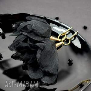 długie czarno-złote kolczyki - lekkie jak piórko lato