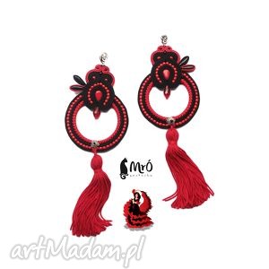 flamenco collection - ivette kolczyki soutache, kiolczyki duże