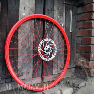 bikes bazaar zegar electric red, z koła rowerowego, prezent
