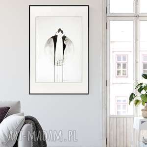 grafika 50x70 cm wykonana ręcznie, plakat, abstrakcja, elegancki minimalizm