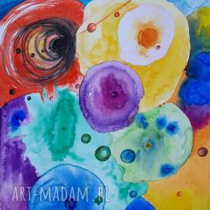 ogrom potencjałów akwarela artystki adriany laube - kolorowa, barwna abstrakcja