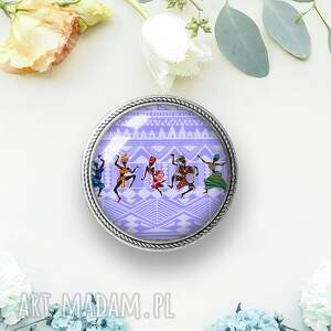 śliczna etniczna broszka africa in blue afryka, na prezent etno