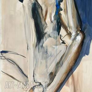 Obraz kobieta „Woman” 56x112 - akryl na papierze do sypialni i salonu - art-Madam.pl