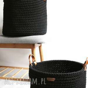 duży kosz ze sznurka bawełnianego ze Kosze