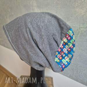czapka szara bez podszewki dobra na codzienne noszenie na głowę 58 - 61 cm góra