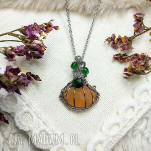 handmade naszyjniki naszyjnik dynia jadeit stal chirurgiczna wisiorek handmade