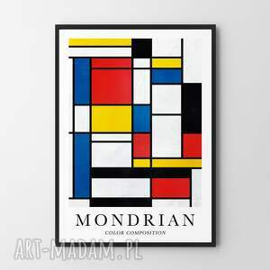 plakat mondrian geometria - format 30x40 cm