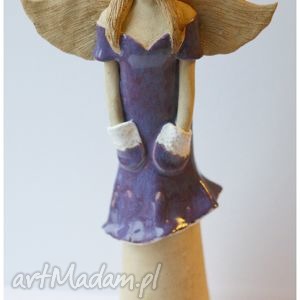 ręcznie zrobione ceramika anioł z wianuszkem II