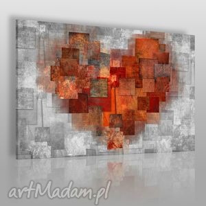 obraz na płótnie - serce abstrakcja - 120x80 cm - VAKU DSGN obrazy
