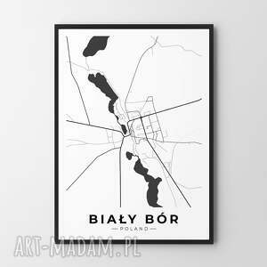 Plakat Mapa Biały Bór - format A4, plakaty