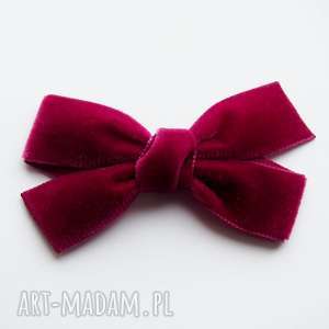 handmade ozdoby do włosów spinka do włosów kokarda velvet bow