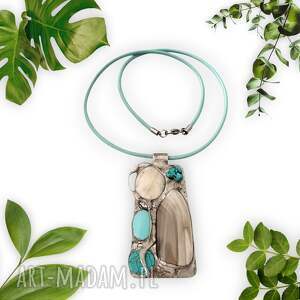 z witrażowym LEFKADA, naszyjnik - wisiorem