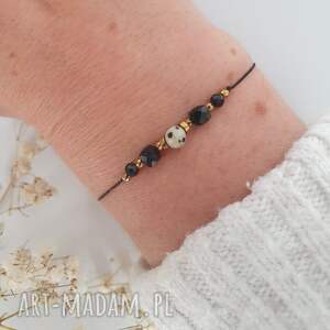 bransoletka z jaspisem, czarny turmalin, idealna na prezent biżuteria