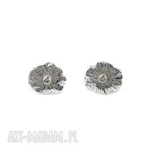 kolczyki fakturowane blaszki, sztyfty