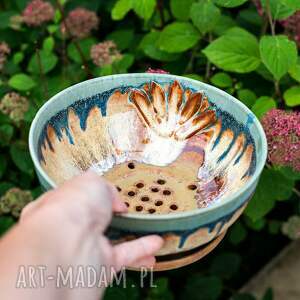 ręcznie zrobione ceramika misa do serwowania umytych owoców / berry bowl / jesienny sen