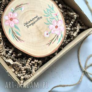 od serca rekodzielo podkładka pod kubek kochanej przyjaciółce rustykalny prezent
