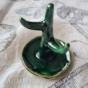 Prezent ceramiczny kaktus na biżuterię, ozdoba, podkładka